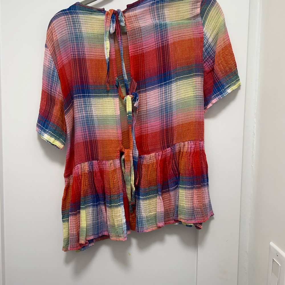 Zara Plaid Blouse - Picture 2 of 2